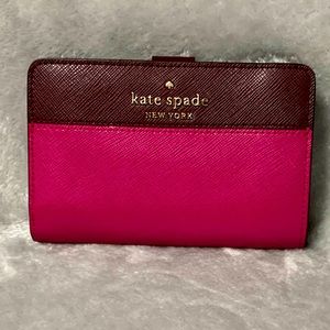 NWOT Kate Spade Colorblock Medium Compact Bifold Wallet